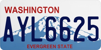 WA license plate AYL6625