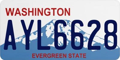 WA license plate AYL6628