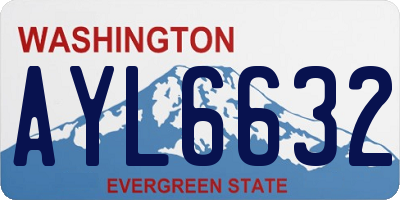 WA license plate AYL6632