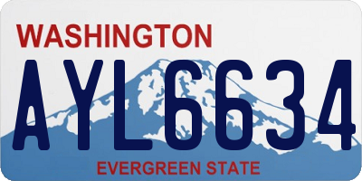 WA license plate AYL6634