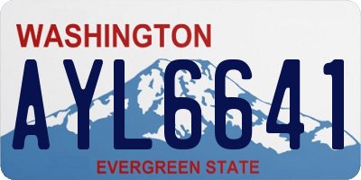 WA license plate AYL6641