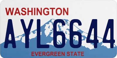 WA license plate AYL6644