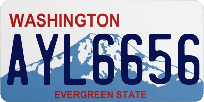 WA license plate AYL6656