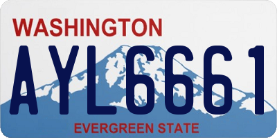 WA license plate AYL6661