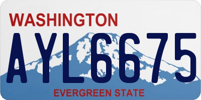 WA license plate AYL6675