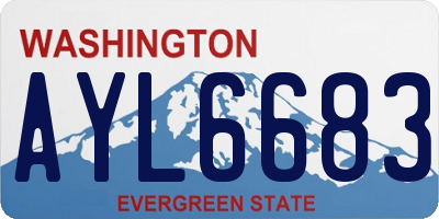 WA license plate AYL6683