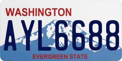 WA license plate AYL6688