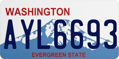 WA license plate AYL6693