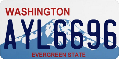 WA license plate AYL6696