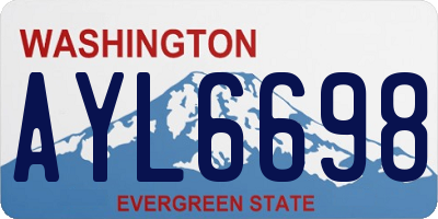 WA license plate AYL6698