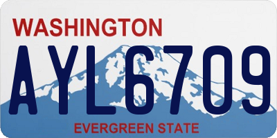 WA license plate AYL6709