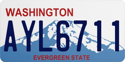 WA license plate AYL6711