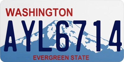 WA license plate AYL6714
