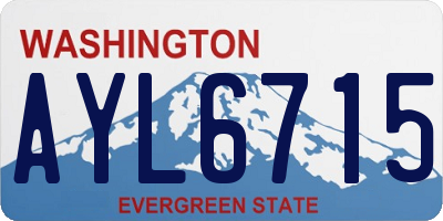 WA license plate AYL6715