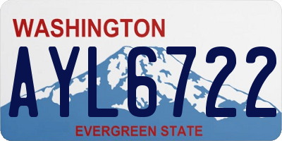 WA license plate AYL6722