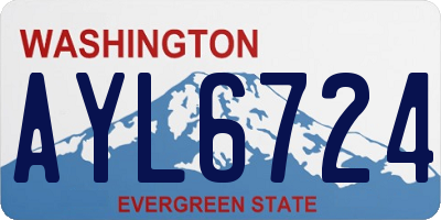 WA license plate AYL6724