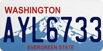 WA license plate AYL6733