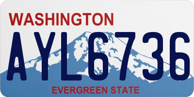 WA license plate AYL6736