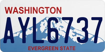 WA license plate AYL6737