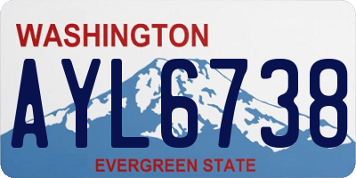 WA license plate AYL6738