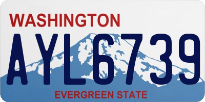 WA license plate AYL6739