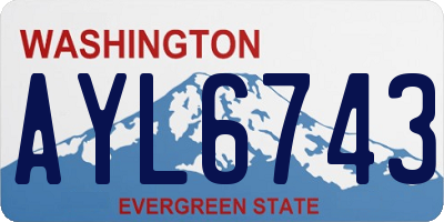 WA license plate AYL6743