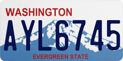 WA license plate AYL6745