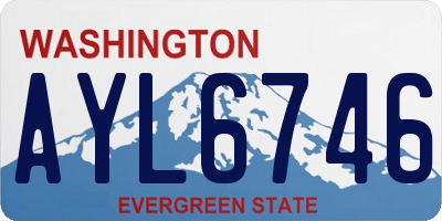 WA license plate AYL6746