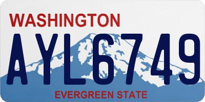 WA license plate AYL6749