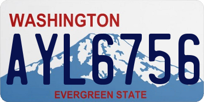 WA license plate AYL6756