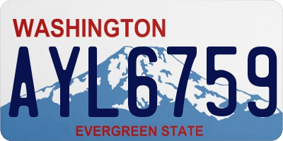 WA license plate AYL6759