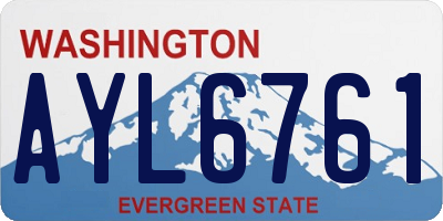 WA license plate AYL6761