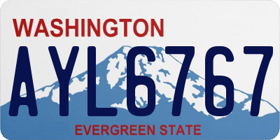 WA license plate AYL6767