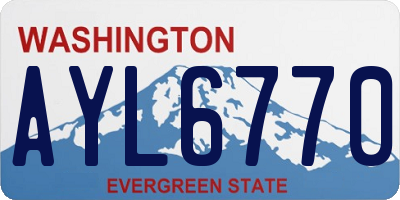 WA license plate AYL6770
