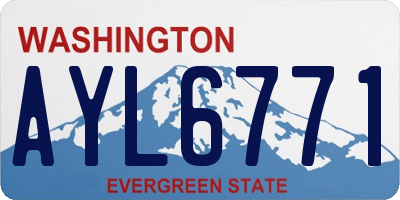 WA license plate AYL6771
