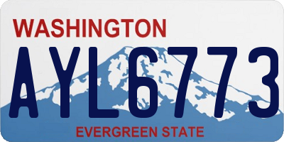 WA license plate AYL6773