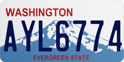 WA license plate AYL6774