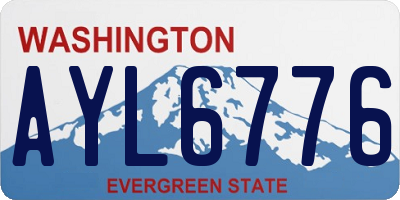 WA license plate AYL6776