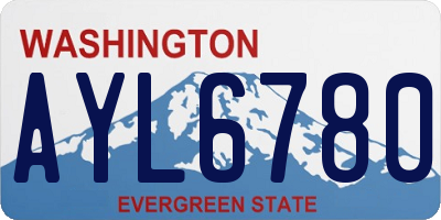 WA license plate AYL6780