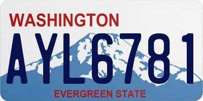 WA license plate AYL6781