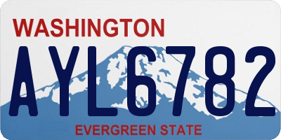 WA license plate AYL6782