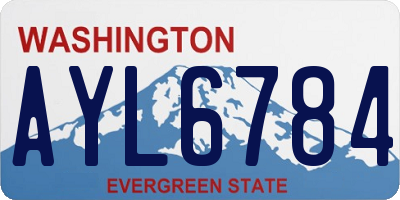 WA license plate AYL6784