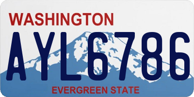 WA license plate AYL6786