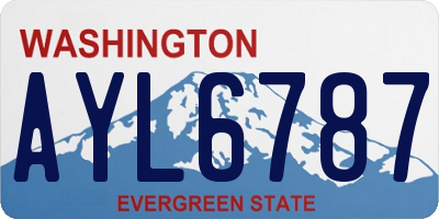 WA license plate AYL6787