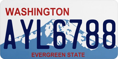 WA license plate AYL6788
