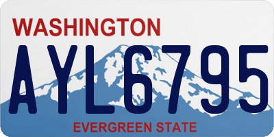 WA license plate AYL6795