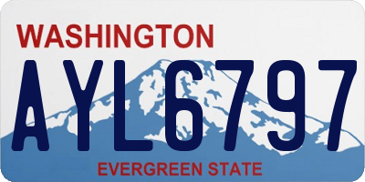 WA license plate AYL6797