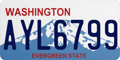 WA license plate AYL6799