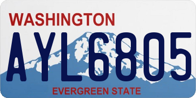WA license plate AYL6805