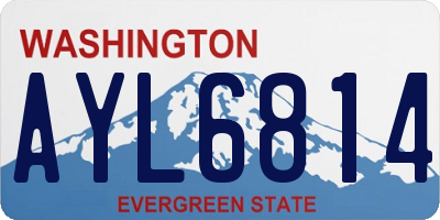 WA license plate AYL6814